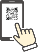 イラスト 2次元バーコードからご登録ください