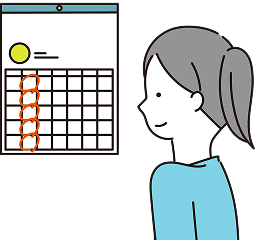 イラスト 受診予定日の管理・お知らせ